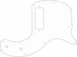 WD CUSTOM PICKGUARD FOR GIBSON 2019-PRESENT LES PAUL JUNIOR TRIBUTE DC #02 WHITE