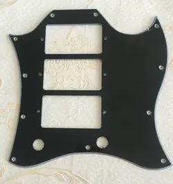 PICK GIBSON SG STANDARD 3 PICKUP STYLE GUITAR PICKGUARD,3 PLY BLACK