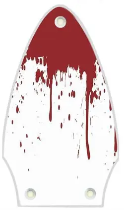 TRUSS ROD COVER GRAPHIC COMPATIBLE WITH GIBSON FLYING V GUITAR BLOOD DRIPS