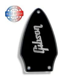 SOLID BLACK GLOSS TRUSS ROD COVER FOR GIBSON FLYING V + CHROME DECAL MADE IN USA