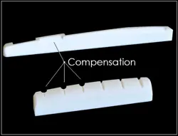 MUSICIANATHEART COMPENSATED BONE NUT AND SADDLE SET MADE FOR GIBSON GUITAR