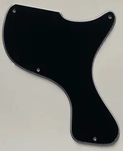 FOR FIT GIBSON LES PAUL JUNIOR 1958 STYLE GUITAR PICKGUARD 3 PLY BLACK