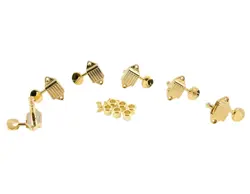 KLUSON WAFFLEBACK 3+3 GOLD OVAL BUTTON TUNERS FITS GIBSON SK900SLG/O