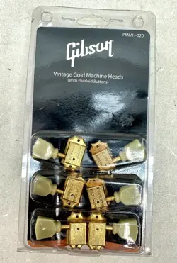 GIBSON VINTAGE GOLD MACHINE HEADS W/ PEARLOID BUTTONS PMMH-020 NIB
