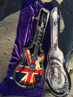 EPIPHONE UNION JACK NOEL GALLAGHER SHERATON SUPERNOVA SIGNATURE GUITAR AS-IS