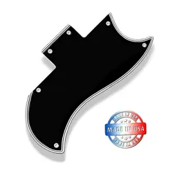 WIDE EDGE 5 PLY BLACK PICKGUARD FOR GIBSON CUSTOM SHOP 1964 SG STANDARD REISSUE