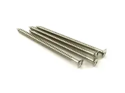 (4) NICKEL MOUNTING SCREWS FOR GIBSON P-90 SOAPBAR PICKUP GS-3312-001