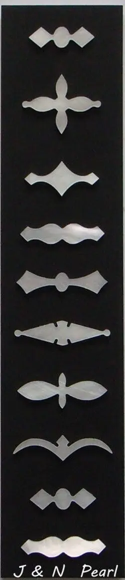 LEAVES & BOWS MOTHER OF PEARL FINGERBOARD INLAY SET FOR GIBSON STYLE BANJOS