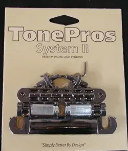TONEPROS NASHVILLE PRE-NOTCHED BRIDGE & TAILPIECE SET LPM04-B BLACK