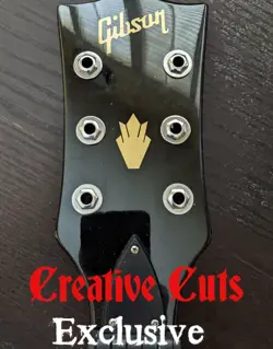 G CROWN GUITAR HEADSTOCK DECAL FOR STANDARD SPECIAL STUDIO MODEL GOLD / SILVER