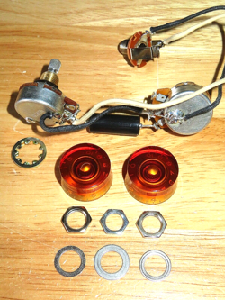 NICKEL GIBSON ES 125 ELECTRONIC CONTROL POTS HARNESS