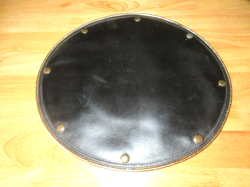GRETSCH 1965 BLACK LEATHER BACK CONTROL COVER