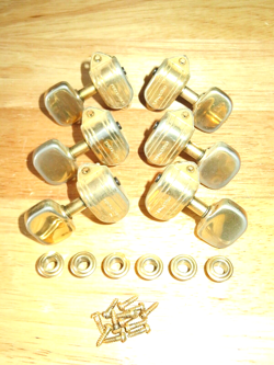 GRETSCH 1965 GROVER GOLD IMPERIAL TUNERS W/ KIDNEY KEYS