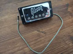 VINTAGE 1972 GIBSON EMBOSSED HUMBUCKER PAT-STICKER BRIDGE PICKUP #1