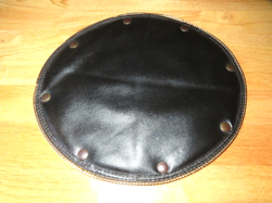 GRETSCH 1966 BLACK LEATHER BACK CONTROL COVER