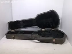 VINTAGE 1980S GIBSON LES PAUL BLACK ELECTRIC GUITAR HARDSHELL CHAINSAW CASE