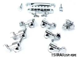 GIBSON SG STANDARD MODEL TUNE-O-MATIC BRIDGE & GROVER TUNERS, HARDWARE SET