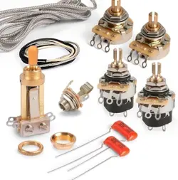 GOLDEN AGE PREMIUM WIRING KIT FOR GIBSON LES PAUL WITH PUSH-PULL POTS,...