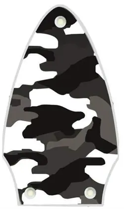 TRUSS ROD COVER GRAPHIC COMPATIBLE WITH GIBSON FLYING V GUITAR CAMOUFLAGE WINTER