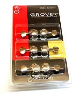 GROVER NICKEL VINTAGE RETROFIT LOCKING GUITAR TUNERS GIBSON LES PAUL/SG 533N