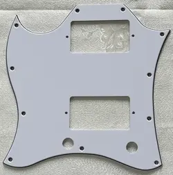 LEFT-HANDED FOR GIBSON SG STANDARD FULL FACE STYLE GUITAR PICKGUARD 3-PLY WHITE