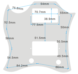 GUITAR PICKGUARD 3-PLY