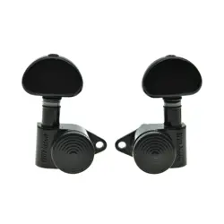 WILKINSON LOCKING TUNERS 3X3 FULL SIZE TUNING KEYS FITS GIBSON & ACOUSTIC BLACK