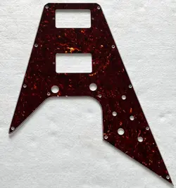 FOR GIBSON FLYING V STYLE GUITAR PICKGUARD, 4 PLY BROWN TORTOISE