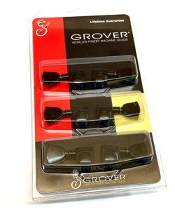 GROVER BLACK KEYSTONE BUTTON ROTOMATIC TUNERS GIBSON/EPIPHONE GUITAR 102BCK