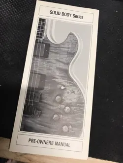 GIBSON VINTAGE SOLID BODY SERIES PRE-OWNERS MANUAL W/ INSERTS 1980S