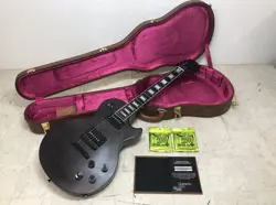 ELECTRIC GUITAR GIBSON LES PAUL CUSTOM FOG GREY LES PAUL BLACK WITH HARD CASE