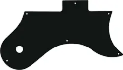 WD CUSTOM PICKGUARD FOR GIBSON L-6S #01A BLACK ACRYLIC