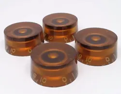 TRUE CUSTOM SHOPAMBER NON RECESSED SPEED KNOBS FOR GIBSON USA LES PAUL