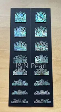 PAUA ABALONE FINGERBOARD CROWN INLAY SET FOR GIBSON SJ200 STYLE GUITARS,1 SET