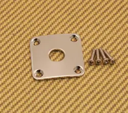 AP-0633-001 CURVED SQUARE JACK PLATE GIBSON LES PAUL & OTHERS GUITAR/BASS NICKEL