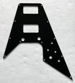 FOR GIBSON FLYING V STYLE GUITAR PICKGUARD, 3 PLY BLACK