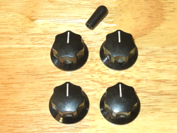 RICKENBACKER 2022 USA BLACK VINTAGE 4003 BASS CONTROL KNOBS