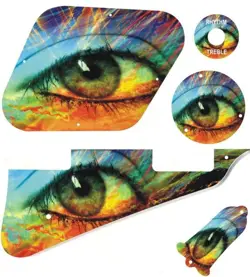 KIT PICKGUARD PICK GUARD GRAPHICAL 4 GIBSON LP LES PAUL GUITAR PSYCHEDELIC EYE