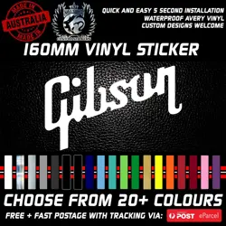 GIBSON LOGO GUITAR VINYL STICKER DECAL 160MM