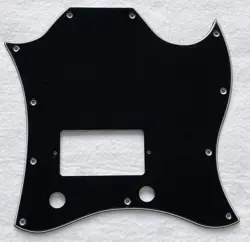 FOR GIBSON SG STANDARD SINGLE HUMBUCKER GUITAR PICKGUARD 3 PLY  BLACK