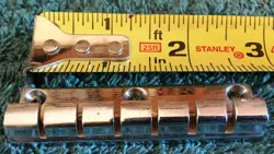 60'S/70'S NOS GIBSON CHROME-PLATED DOUBLE NECK 6-STRING TAILPIECE KALAMAZOO FACT