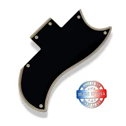 WIDE BEVEL 5 PLY BLACK/CREAM PICKGUARD FOR GIBSON CS 1964 SG STANDARD REISSUE