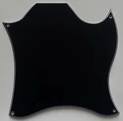 FOR FIT US GIBSON SG STANDARD BLANK FULL FACE STYLE GUITAR PICKGUARD 4 PLY BLACK