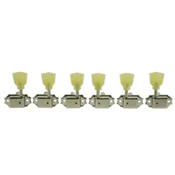 KLUSON 3 X 3 SINGLE LINE TUNERS FOR GIBSON LES PAUL KEYSTONE BUTTONS NICKEL