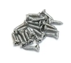 (20) CHROME #3 PICKGUARD SCREWS FOR GIBSON GUITAR/BASS GS-0050-010