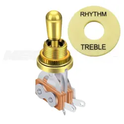 NEW GOLD 3-WAY TOGGLE SWITCH W/SWITCH PLATE FOR GIBSON/EPIPHONE LES PAUL GUITAR