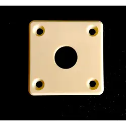CREAM JACK INPUT PLATE FOR GIBSON, EPIPHONE STYLE GUITARS
