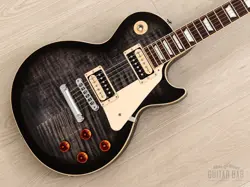2022 GIBSON LES PAUL TRADITIONAL PRO V EBONY BURST FLAME TOP W/ TRADBUCKER, CASE