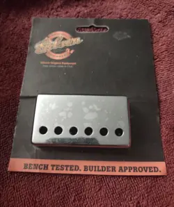 NOS GIBSON LES PAUL PICKUP COVER CHROME BRIDGE HUMBUCKER GUITAR PART PRPC015 USA
