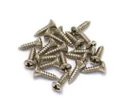 (20) NICKEL #3 PICKGUARD SCREWS FOR GIBSON GUITAR/BASS GS-0050-001